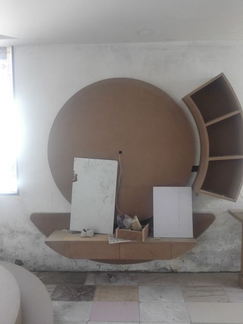 Round Tv Unit, Aesthetic Home Kitchen, Arbaz Khan, Bedroom Luxury Design, Wall Elements, Lcd Unit, Lcd Panel Design, Led Unit, Modern Tv Unit Designs