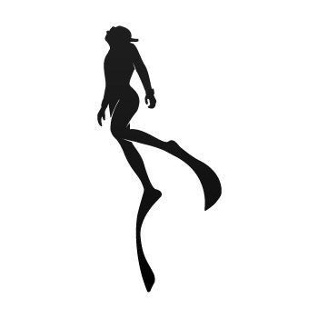 Freediver Silhouette, Divers Tattoo, Diving Drawing, Diver Silhouette, Scuba Tattoo, Diving Logo, Diver Tattoo, Diver Art, Spear Fishing