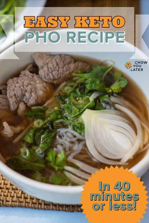 Keto Pho, Pho Recipe Easy, Pho Recipe, Low Carb Low Fat Recipes, Boiled Egg Diet Plan, Low Carb Chicken Recipes, Boiled Egg Diet, Best Low Carb Recipes, Keto Soup