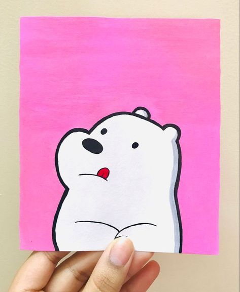 We bare bears acrylic painting | Mini canvas art, Simple canvas paintings, Pop art canvas in 2022 | Mini canvas art, Cute canvas paintings, Simple canvas paintings Mini Canvas Art Pink Aesthetic, Teddy Bear Painting Canvas Easy, Pink Aesthetic Canvas Painting, Mini Canvas Art Simple, Kawaii Paintings On Canvas, Canvas Art Simple, Paintings Pop Art, Painting Mini Canvas, Cute Easy Paintings