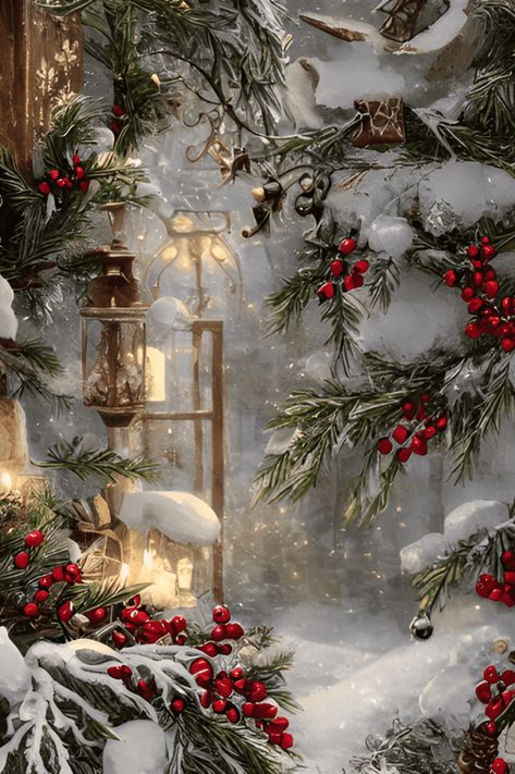 Beautiful Winter Scenes Christmas, Winter Images Nature, Winter Flowers Wallpaper, Winter Scenes Wonderland, Winter Wonderland Wallpaper, Winter Christmas Scenes, Whimsical Cottage, Josephine Wall, Winter Projects