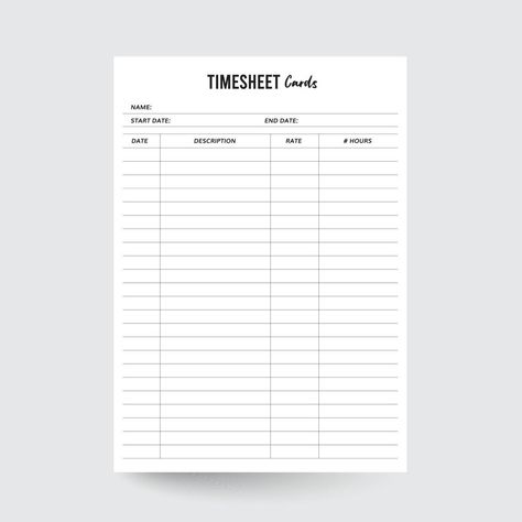 Timesheet Card,Time Card,Work Hours Log,Working Hours Log,Employee Time Tracker,Time Log,Printable Time Sheets,Work Log,weekly timesheet,work time log,time log tracker Time Cards Printable Employee, Time Tracker, Self Care Bullet Journal, Work Time, Working Hours, Printable Cards, Favorite Things, Bullet Journal, Clip Art