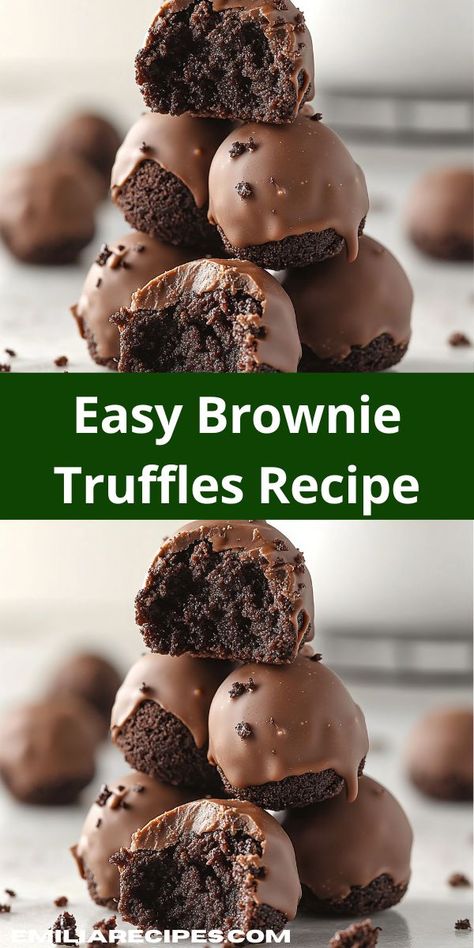 This Easy Brownie Truffles Recipe transforms leftover brownies into luscious truffles. Simply crumble, mix with frosting, and coat in chocolate for a sweet snack that’s sure to please chocolate lovers. Leftover Brownies, Assorted Cheesecake, Cookie Recipes Fun, Brownie Truffles Recipe, Dessert Ideas Simple, Creative Dessert Ideas, Unique Recipes Desserts, Perfect Cheesecake Recipe, No Bake Truffles