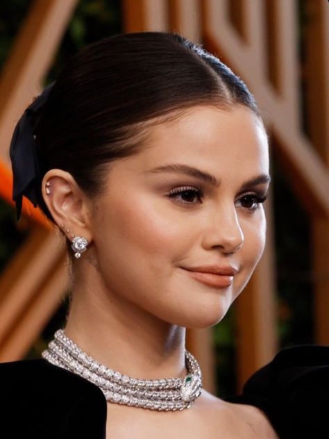 Selena Gomez Hoop Earrings, Selena Gomez Ear Piercings, Selena Gomez, Ear Piercings, Piercings, Diamond Earrings, Hoop Earrings, Quick Saves