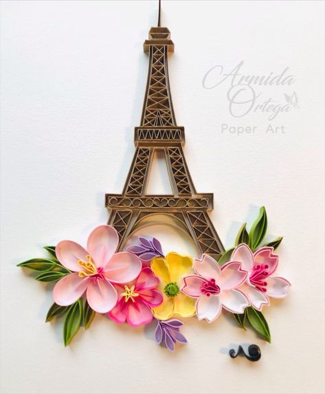 Eiffel Tower on Behance Yulia Brodskaya Quilling, Yulia Brodskaya, Diy Quilling Crafts, Quilling Flower Designs, Arte Quilling, Paper Quilling Tutorial, Paper Quilling For Beginners, Paper Quilling Flowers, Paper Quilling Cards