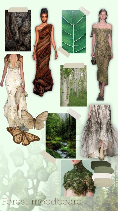 #forest #forestmoodboard Forest Mood Board, Earthy Mood Board, Forest Moodboard, Mood Board Fashion Inspiration, Forest Fashion, Fashion Designing Course, Botanical Fashion, Wood Fashion, Moodboard Inspo