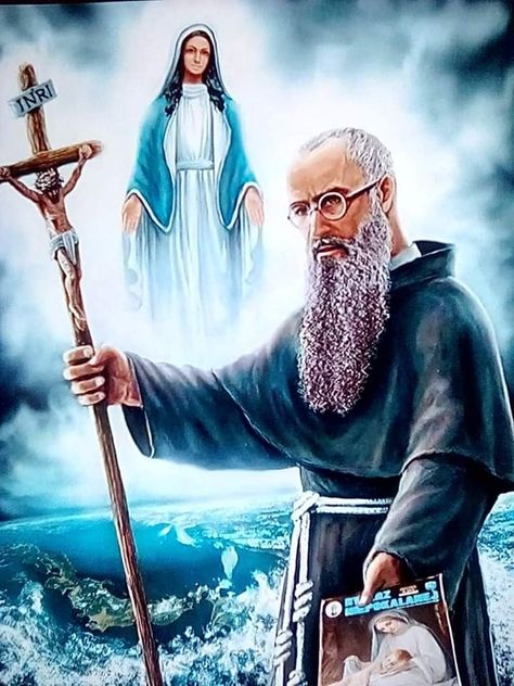 Saint Maximillian Kolbe, St Maximilian Kolbe, Maximilian Kolbe, St Maximilian, Franciscan Friar, Chi Rho, Saint Teresa, Jesus And Mary Pictures, San Michele