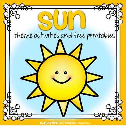 Sun theme activities and printables for Preschool, Pre-K and Kindergarten - KIDSPARKZ Summer Lesson Plans, Preschool Language Arts, Motor Skills Preschool, Sun Activity, Space Theme Preschool, Spring Preschool Activities, Sun Theme, Fun Activities For Preschoolers, Sunshine Theme