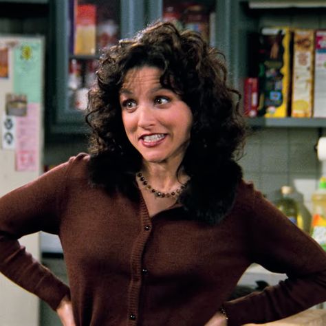 Elaine Benes Style, Elaine Benes Hair, Elaine Seinfeld Outfits, 90s Sitcom Fashion, Seinfeld Outfits, Seinfeld Aesthetic, Elaine Benes Outfits, Elaine Seinfeld, Elaine From Seinfeld