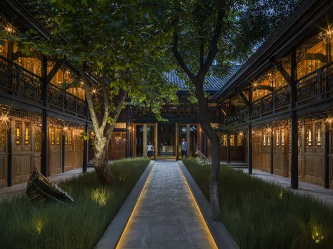 https://flic.kr/s/aHskhVhTWE | The Temple House , Chengdu | In Chengdu, a beautifully restored traditional courtyard building leads you along step stones to The Temple House,a very contemporary hotel inspired by the a Chinese aesthetic. Temple House, Hotel Landscape, Solar Landscape, Beautiful Yards, Home Temple, Residential Complex, Small Hotel, Traditional Landscape, Chengdu