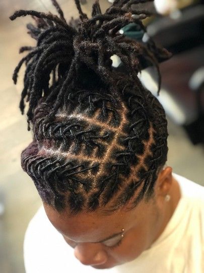 StyleSeat - Online Booking for Hair Stylists & Beauty Professionals Dread Hairstyles Braids, Retwist Locs Style Updo, Latest Dreadlocks Styles Black Women, Latest Dreadlocks Styles 2023, Dread Styles Women, Dread Updos For Black Women, Long Dreadlock Styles For Women, Loc Styles For Short Hair Dreadlocks, Dreadlock Styles For Women Black Locs