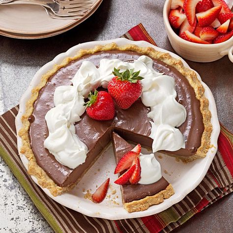 Tofu Chocolate Pie, Tofu Pie, Chocolate Silk Pie, Chocolate Cream Pie Recipe, Creamy Pie, Chocolate Pie Recipes, Chocolate Cream Pie, Cream Pie Recipes, Baking Cocoa