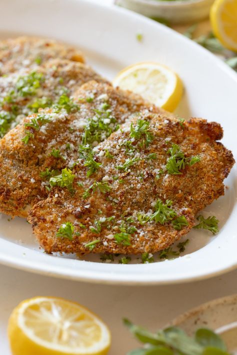 These 30-minute air fryer chicken cutlets are perfectly crispy on the outside and tender on the inside, easy to make, and packed with flavor. Learn my tips to making this classic dish quickly and easily in the air fryer! Chicken Cutlet Recipes Air Fryer, Air Fryer Chicken Cutlets Recipe, Chicken Cutlet Recipes Easy Air Fryer, Air Fryer Chicken Cutlets, Air Fried Chicken Cutlets, Breaded Chicken Cutlets In Air Fryer, Air Fryer Chicken Cutlets No Breading, Perfect Pot Roast, Chicken Cutlet Recipes