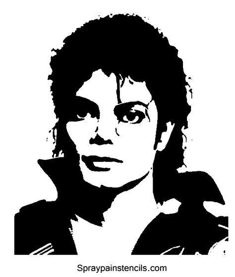 Person Silhouette, Face Stencils, Michael Jackson Art, Pop Art Portraits, Celebrity Drawings, Scroll Saw Patterns, Stencil Art, Silhouette Art, White Art