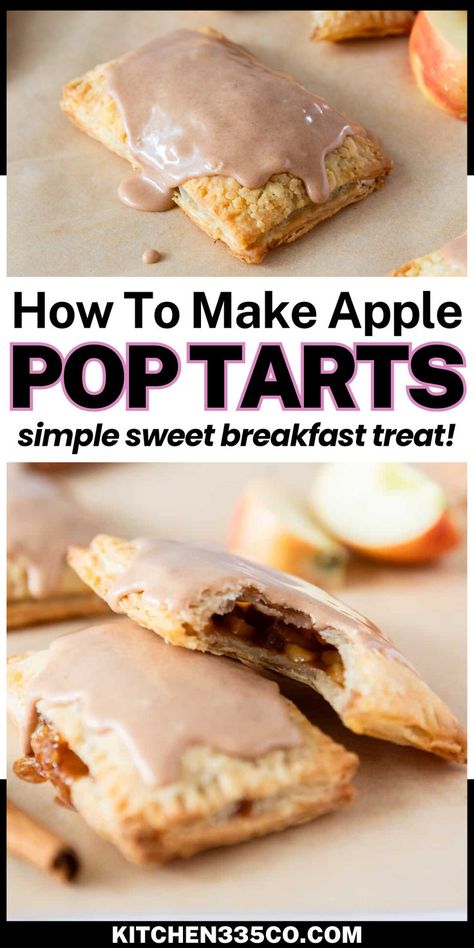 2 pop tarts laying on top of eachother with cinnamon glaze Poptart Recipe Homemade, Diy Pop Tarts, Homemade Poptart, Apple Pop Tarts, Cinnamon Pop Tarts, Pop Tart Recipe, Homemade Pop Tarts Recipe, Toaster Pastries, Buttery Flaky Pie Crust