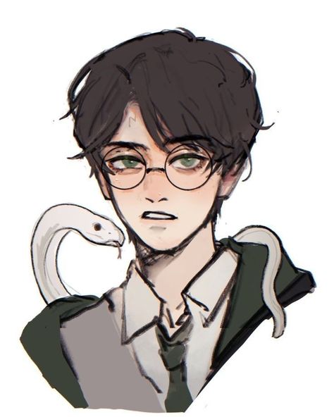 Harry Potter | Fanart | Harry Potter Dark Harry, Harry Potter Illustrations, Harry Potter Icons, Slytherin Harry Potter, Harry Potter Artwork, Images Harry Potter, Harry Potter Comics, Potter Art, Harry Potter Drawings