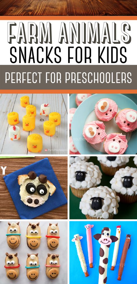 Preschool Farm Snack Ideas, Farm Animal Snack Ideas, Farm Themed Snacks Preschool, Farm Cooking Activity For Preschool, Farm Animal Snacks Preschool, Farm Themed Snacks For Kids, Farm Snacks For Kids, Farm Snacks Preschool, Farm Themed Party Food