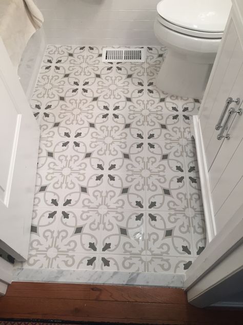 Bathroom Floor Tile Patterns, Bathroom Floor Tile, Patterned Floor Tiles, Porcelain Floor, Bathroom Floor Tiles, Bathroom Redo, Porcelain Flooring, Bathroom Remodel Master, House Bathroom