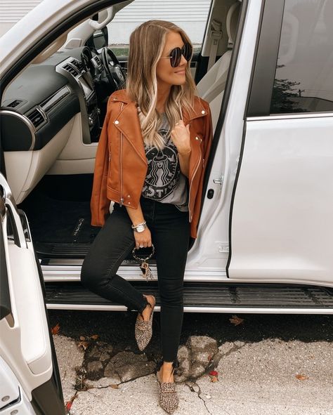 Best Casual Outfits, Nashville Outfits, Style Inspiration Casual, Boho Fashion Summer, Estilo Chic, Faux Leather Moto Jacket, Outfit Inspiration Fall, Outfits Spring, Autumn Fashion Casual