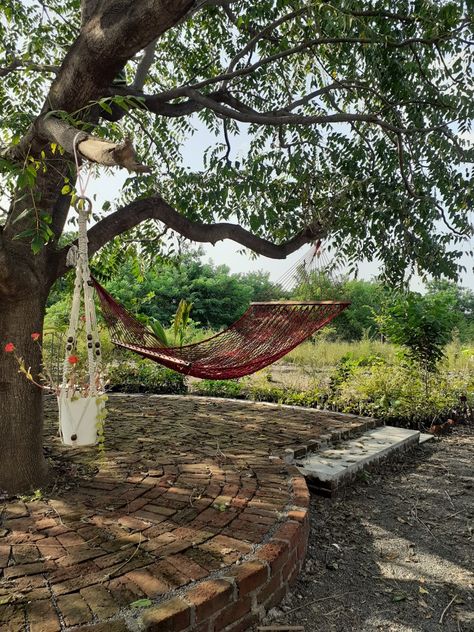 Hammock In Backyard, Hammock Under Tree, Hamicks Outdoor, Outside Hammock, Big Garden Design, Hammock Ideas Backyard, Hammock Pergola, Garden Design Cottage, Hammock Aesthetic