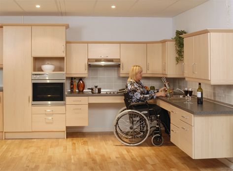 Wheelchair Kitchen, Wheelchair House, Accessibility Design, Custom Home Build, Accessible Kitchen, Tiny House Layout, Wheel Chair, Interior Design Guide, Building Contractors