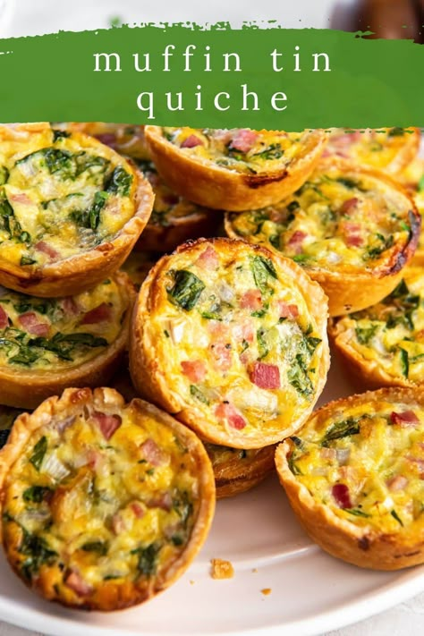 Quiche Muffin Recipes, Muffin Tin Quiche, Mini Quiche Recipe, Mini Quiche Recipes, Meal Prepping For The Week, Quiche Muffins, Breakfast Quiche Recipes, Quiche Recipes Easy, Tin Recipes