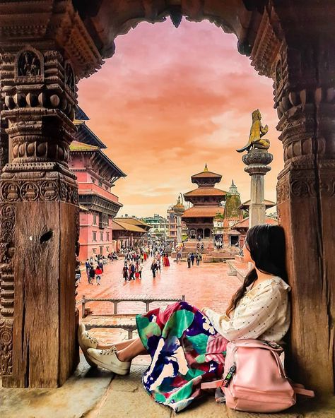 Patan Durbar Square, Patan Nepal, Durbar Square, Wedding Photoshoot, Golden Hour, Nepal, Roof, Temple, The World