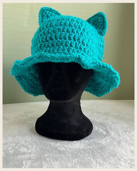 Bucket hats in all the colours 🤭 these are now all available on Etsy! Which one is your favourite? Cat Ear Bucket Hat, Crochet Bucket Hats, Cozy Accessories, Crochet Bucket Hat, Cat Ear, Costume Hats, Crochet Cat, Bucket Hats, Cat Ears