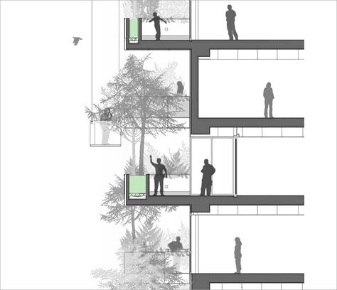 Stefano Boeri, Construction Details Architecture, Green Facade, Concept Models Architecture, Facade Architecture Design, Architectural Section, Apartment Architecture, Garden Architecture, Green Architecture