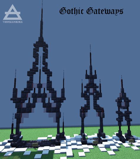 Minecraft Castle Floor Design, Minecraft Arch Way Designs, Goth Bed Minecraft, Pillar Designs Minecraft, Circle Castle Minecraft, Minecraft Crypt Build, Undertale Minecraft Builds, Dracula Castle Minecraft, Pointed Roof Minecraft