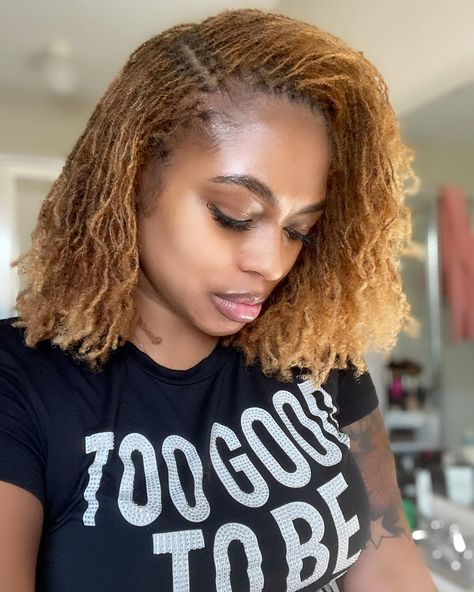 Jackia (@msjackia2u_) • Instagram photos and videos Blond Sisterlocks, Honey Blonde Sisterlocks, Blond Microlocs, Ash Blonde Micro Locs, Colored Microlocs Black Women, Blonde Locks, Colored Locks, Blonde Microlocs, Black To Blonde Hair