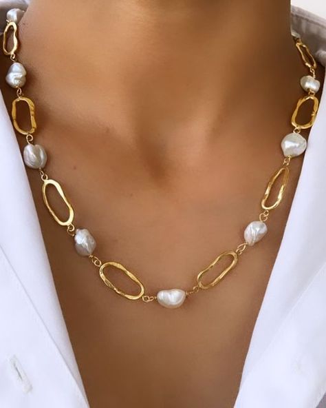 Classic Pearl Necklace, Baroque Pearls, Fresh Water, Pearl Necklace, Chain, Water, Instagram