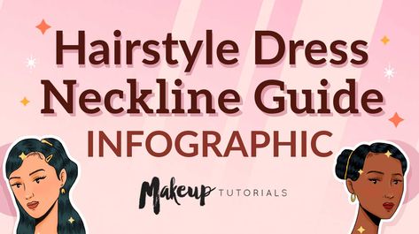 How To Match Your Hairstyle To Your Dress [INFOGRAPHIC] Neckline Guide, Square Neckline Dress, Old Hairstyles, Hair Up Or Down, Hair Guide, Athletic Hairstyles, Dress Hairstyles, Favorite Hairstyles, Different Hairstyles