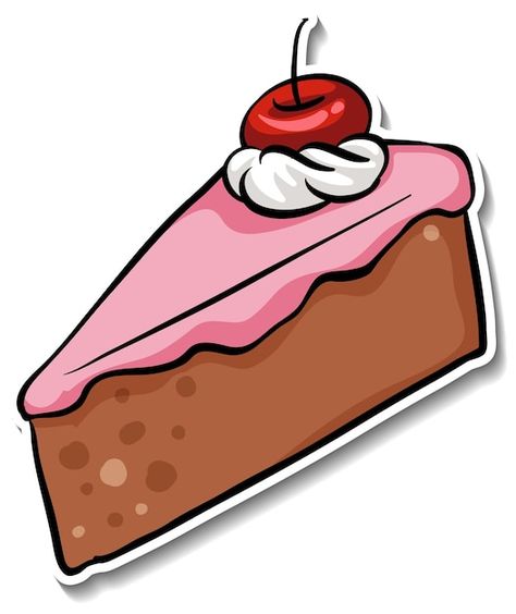 A piece of strawberry cake with cherry o... | Free Vector #Freepik #freevector #svg-banner #clip-art #art #cartoon-frame Cake Animation, Cartoon Frame, Cake Cartoon, Cube World, Cake Clipart, Cake Vector, Cake Borders, Concept Draw, Cake Illustration