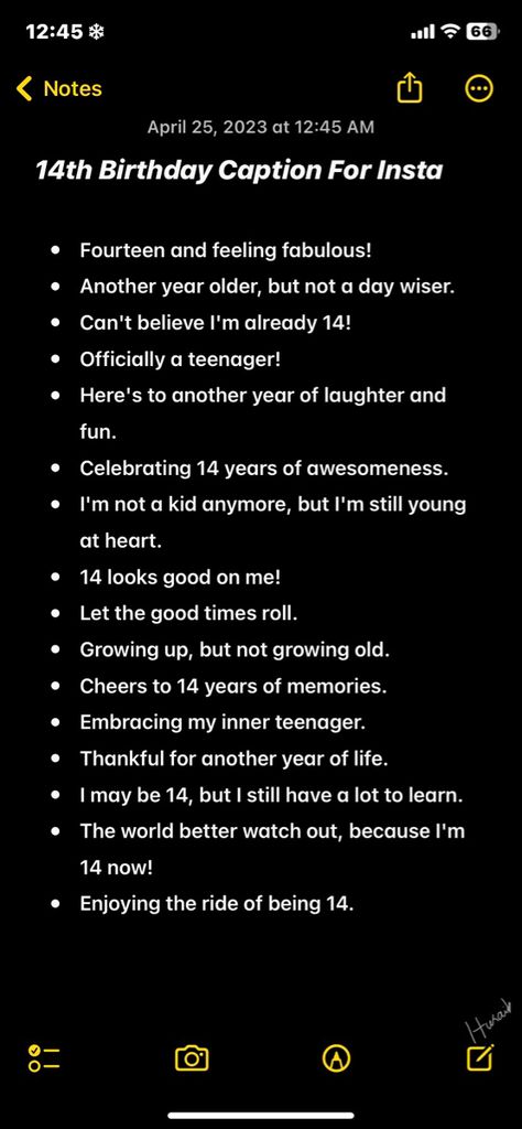 #14thBirthday #HappyBirthday14 #BirthdayWishes #CelebrationTime #GrowingUpFast #TeenagerLife #BigFourteen #AnotherYearOlder #BirthdayVibes #PartyTime #GettingOlder #MakeAWish #BirthdayCake #BirthdayBash #YoungAdult #FourteenYears #BirthdayFun #BirthdayCelebration #MilestoneBirthday #14AndFabulous Pre Birthday Captions Instagram, Birthday Wish For Myself, Another Year Older Quotes Birthdays, Caption For 13 Birthday, Birthday Dump Aesthetic, 13 Birthday Caption Ideas, Birthday Captain For Instagram, 14th Birthday Captions Instagram, Birthday Wishes Caption