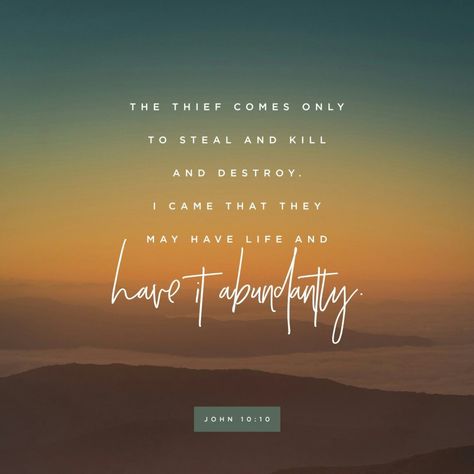 Daily Inspiration 2019: Day 271 | The Devil Comes To Steal, Kill & Destroy - Christ Came The We May Live Abundantly John 10 10, Amplified Bible, The Good Shepherd, Abundant Life, Verse Of The Day, Daily Devotional, Bible Verses Quotes, Holy Bible, Bible Scriptures