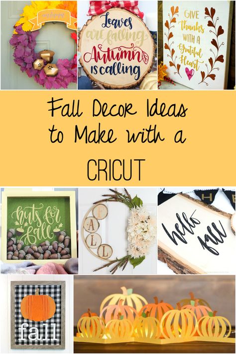 Fall Decor Ideas to Make with a Cricut. DIY projects ranging from rustic to modern. Use them outdoor or indoor. Show your excitement for the fall season with these adorable crafts. #fall #falldecor #cricut #homedecor #diy @lydioutloud Fall Cricut Projects, Adorable Crafts, Fall Cricut, Happy Pumpkin Spice Season, Fall Crafting, Dogs Instagram, Diy Fall Decor, Crafts Fall, Fall Acorns