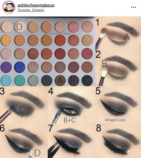 Simple Smokey Eye, Jaclyn Hill Makeup, Jaclyn Hill Eyeshadow Palette, Lover Cats, Eyeshadow For Green Eyes, Smokey Eye Easy, Winged Eyeliner Tutorial, Makeup Pictorial, Morphe Makeup