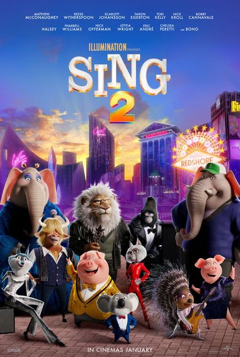 Sing Movie, Nick Offerman, Sing 2, Letitia Wright, Tori Kelly, Taron Egerton, Animation Movie, Matthew Mcconaughey, 2 Movie