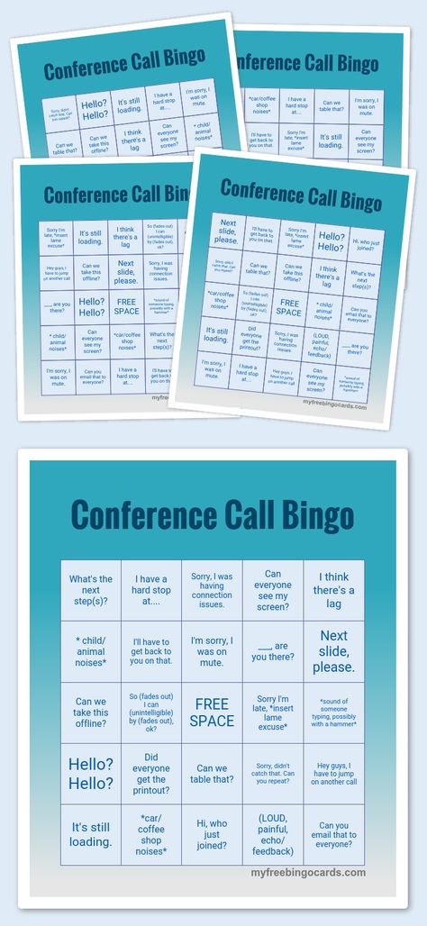 Journal Bingo, Team Meeting Ideas, Conference Call Bingo, Bingo Cards To Print, Printable Bingo Cards, Free Printable Bingo Cards, Free Bingo Cards, Christmas Bingo Cards, Bingo For Kids