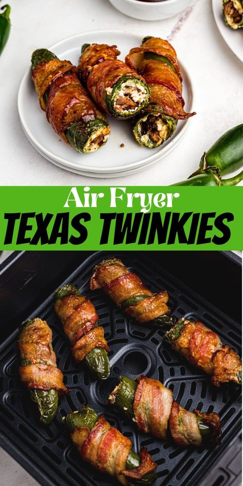 Stuffed Jalapeno Peppers Bacon Wrapped Air Fryer, Texas Twinkies Recipe Air Fryer, Jalepeno Poppers Bacon Wrapped Air Fryer, Bacon Wrapped Jalapeno Poppers Air Fryer, Air Fryer Jalapeno Bacon Wrapped, Texas Twinkies Recipe Oven, Bacon Wrapped Hotdogs In Air Fryer, Air Fryer Ideas Easy, Air Fryer Carnivore