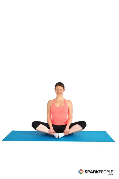 Seated Butterfly Stretch Exercise Demonstration Simple Excersises, Butterfly Exercise, Modified Workouts, Hip Flexor Pain, Stretch Exercise, Hip Flexor Exercises, Butterfly Stretch, Hip Exercises, Balanced Mind