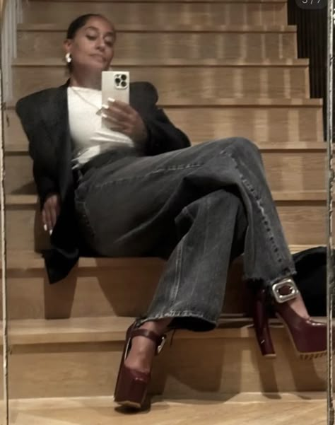 Tracee Ellis Ross Style Outfits, Tracee Ellis Ross Style, Tracey Ellis, Tracee Ellis Ross Fashion, Streetwear Outfit Ideas, Outfit Looks, Tracee Ellis Ross, Denim Day, Style Crush