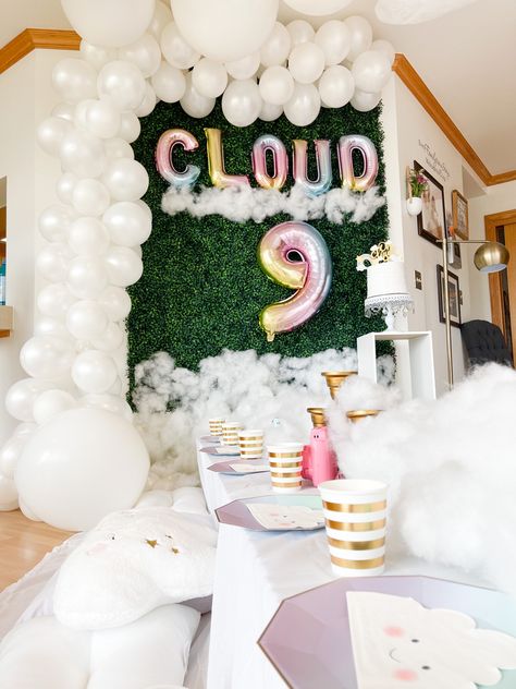 Cloud 9 Birthday Party Ideas, Cloud 9 Birthday Party, Sweetie Birthday, Cloud 9 Birthday, Sorority Themes, Slumber Party Birthday, 9 Birthday, Thirteenth Birthday, Girl Sleepover