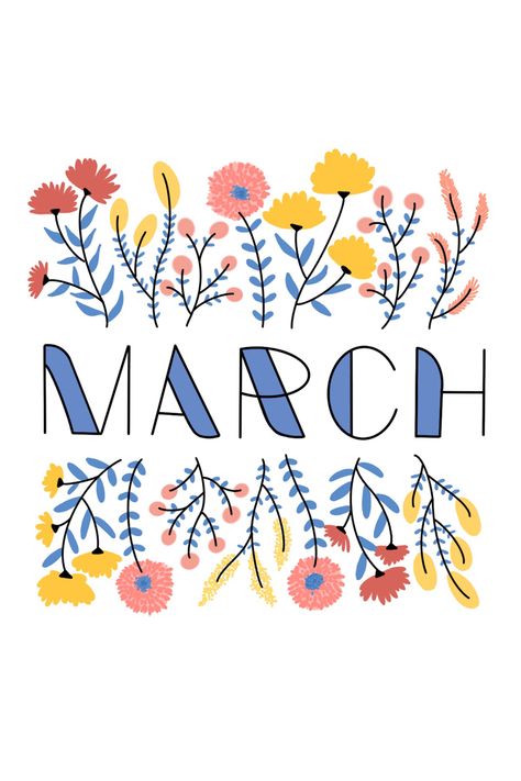 Bujo March Cover, March Journal Cover, March Journal Ideas, March Bujo Cover, March Doodles, March Aesthetic Wallpaper, Bullet Journal Marzo, Bujo Mars, March Bullet Journal Ideas