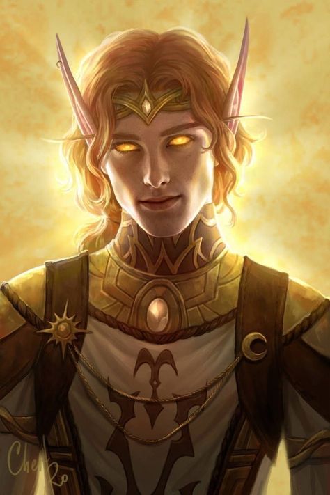 Male Elf, Spring Court, Blood Elf, Elf Art, Warcraft Art, Heroic Fantasy, Fantasy Portraits, Fantasy Races, Dungeons And Dragons Characters