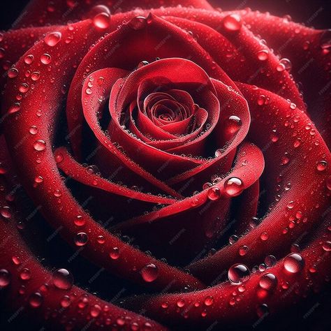 Premium Photo | Macro closeup of beautiful red rose with water drops on petals Rose With Water Drops, Red Rose Pictures, Beautiful Butterflies Art, Beautiful Red Roses, Rose Pictures, Rose Photos, Fiery Red, Water Drops, Butterfly Art