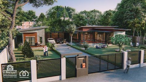 Rest House Plan with 2 to 3 Bedrooms - Cool House Concepts Industrial House Exterior, Filipino House, Philippines House Design, Modern Bungalow House Design, Philippine Houses, Loft House Design, Tropical House Design, Cool House, Modern Bungalow House