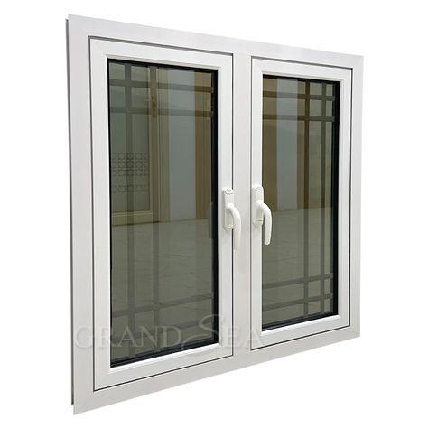 Double Door Window Design, Pvc Windows Design With Grill, Upvc Window Design Modern, Simple Window Design, Aluminium Window Design, Upvc Windows Design, Aluminum Windows Design, Double Casement Windows, Window Design Ideas