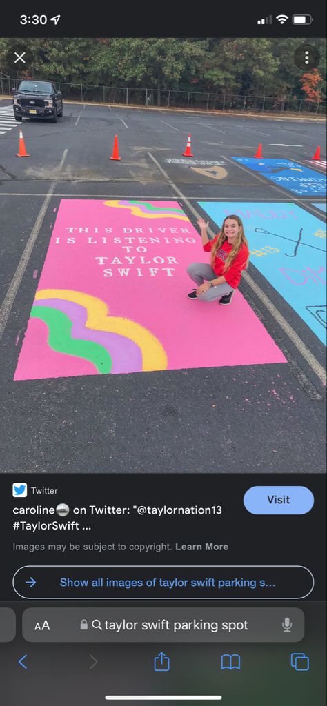 Senior Parking Spot Painting Taylor Swift, Senior Parking Space Taylor Swift, Taylor Swift Painted Parking Spot, Taylor Swift Car Ideas, Senior Parking Spaces Harry Styles, Painted Parking Spots Taylor Swift, Taylor Swift Themed Senior Parking Spots, Senior Parking Spot Ideas Taylor Swift, Mamma Mia Senior Parking Spot